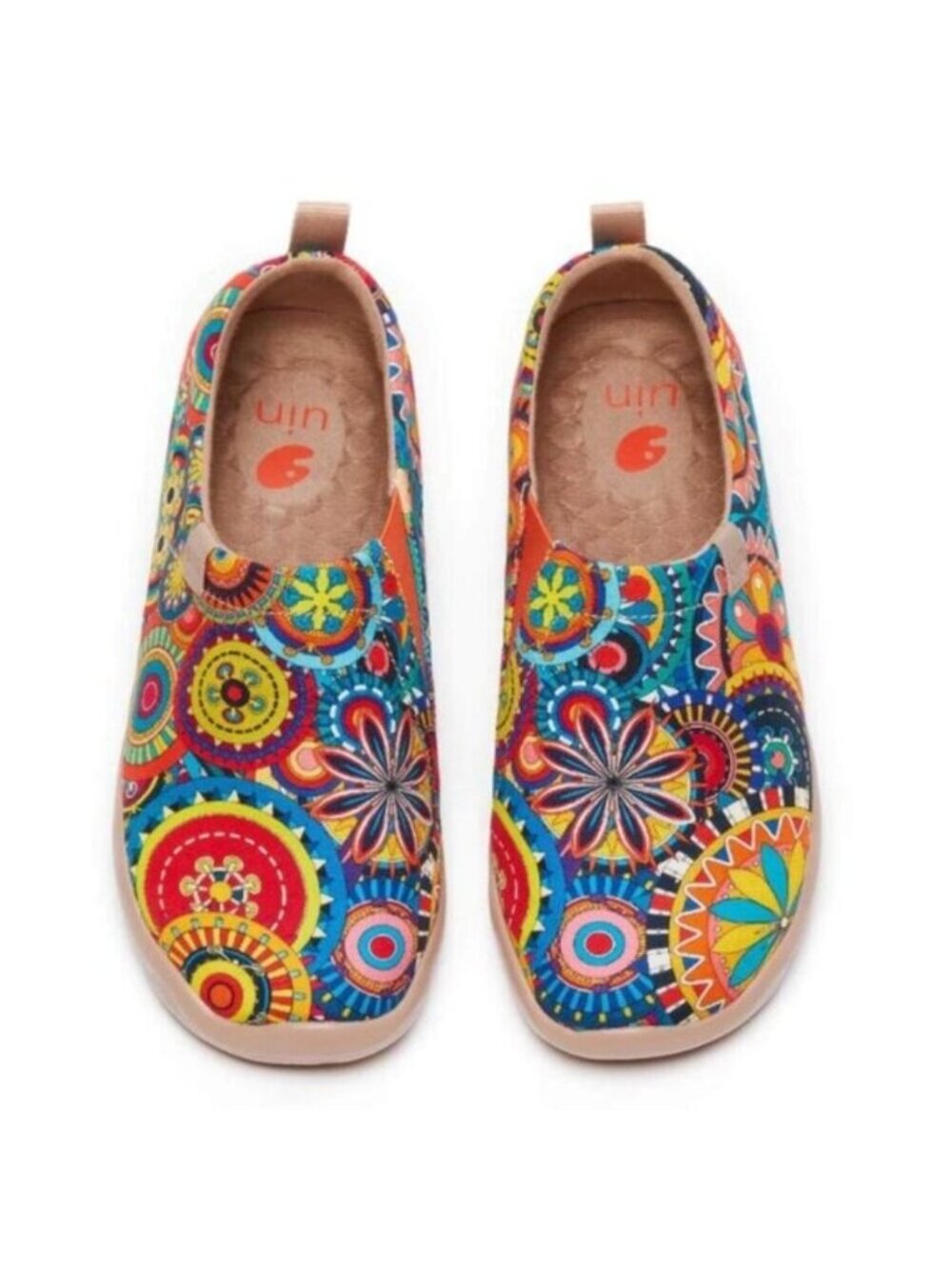 Womens NWT Size 5 UIN Slip On Shoes Canvas Comfortable Loafers Floral Blossom